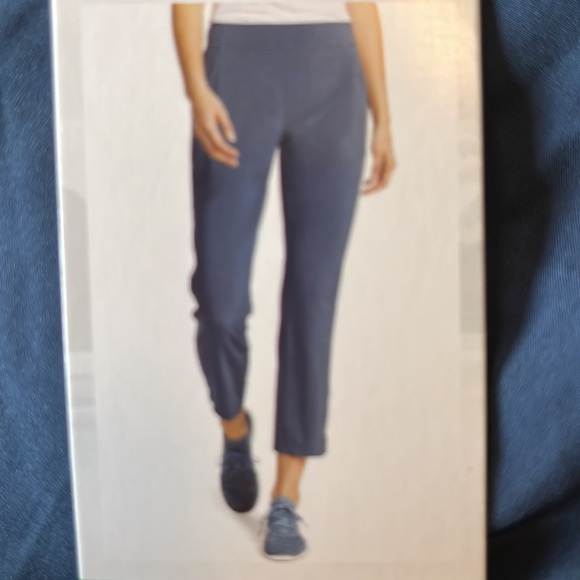 EDDIE BAUER Size XL Departure Ankle Pant Casual PullOn FlatFront Pkts $59 NEW - Picture 2 of 13